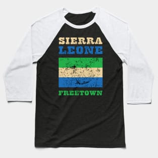 Flag of Sierra Leone Baseball T-Shirt